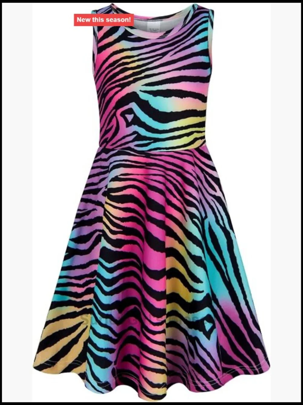 Sleeveless Casual Twirl Sundress for Girls 4-13 Years